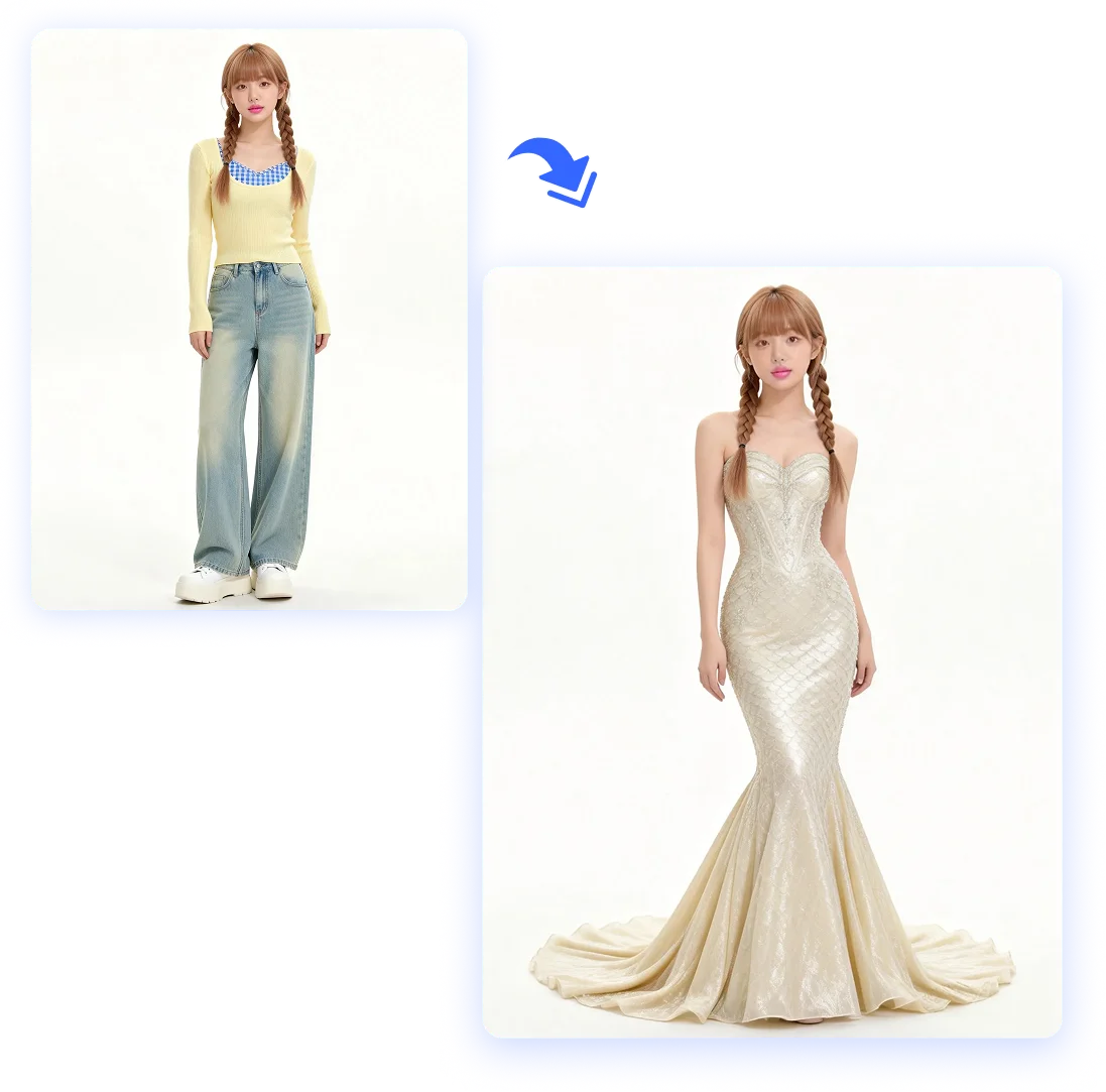 全身衣装の着せ替え