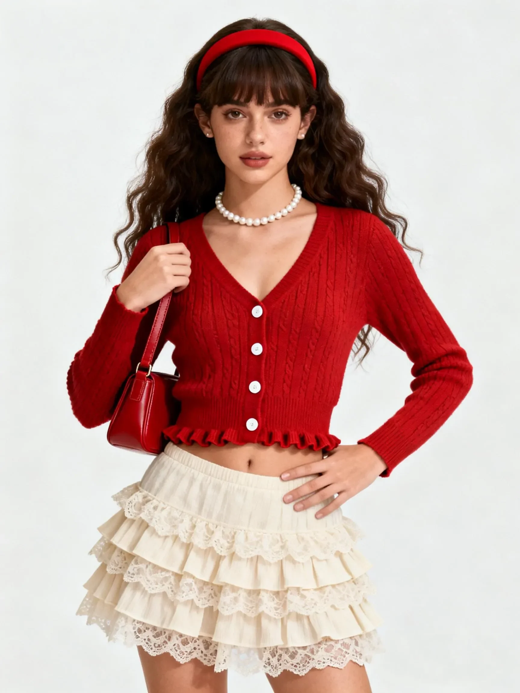 レッドカーディガン