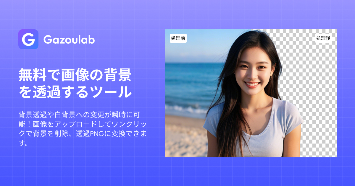 白背景を透過｜AIで簡単・高精度な背景除去ツール【無料お試し】