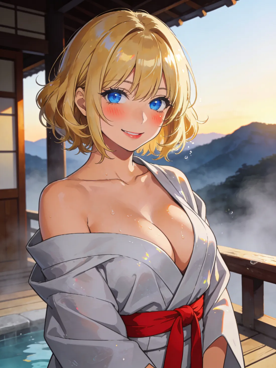 同じ場面をアニメ画風で出した一コマ