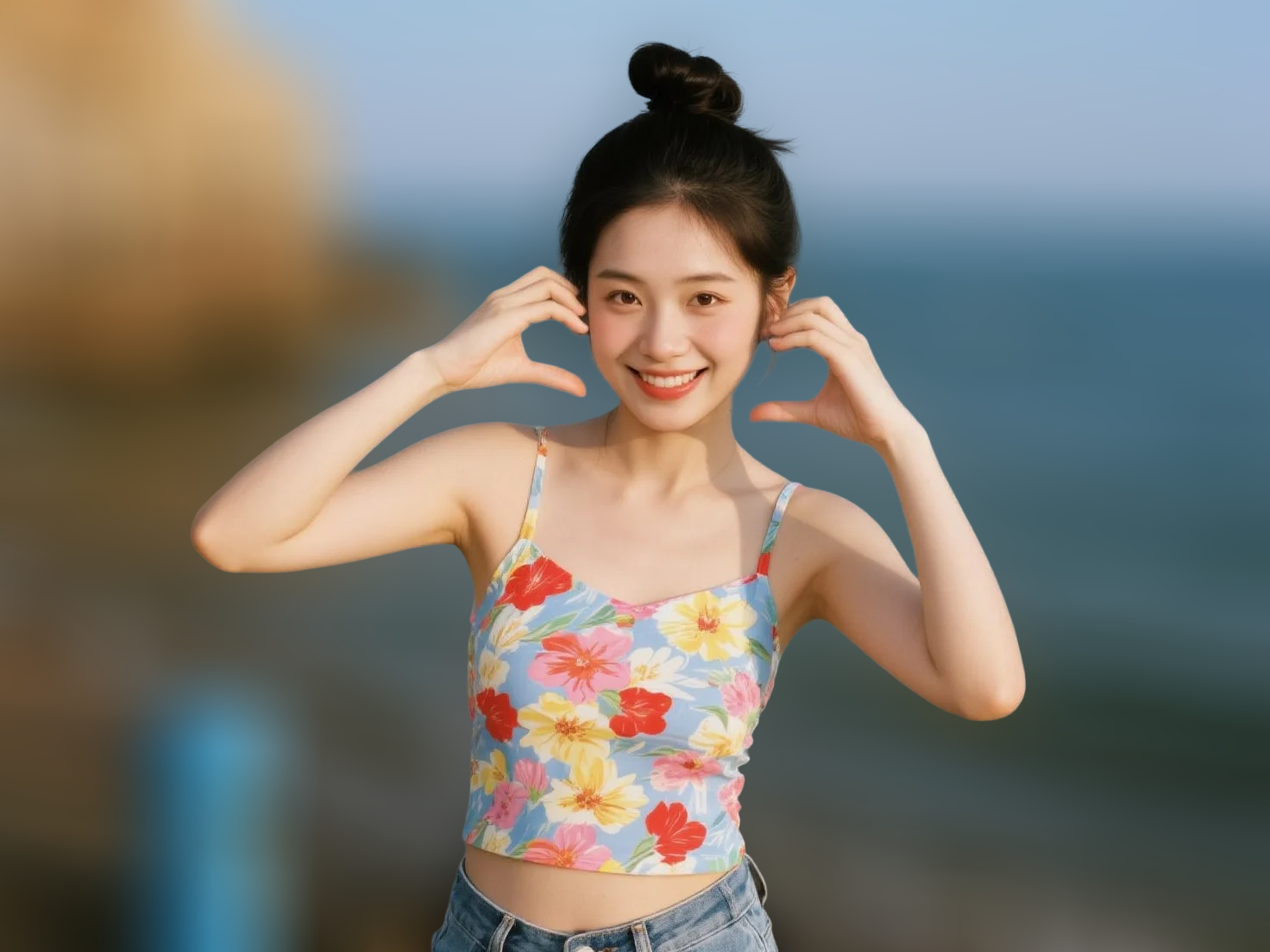 写真の背景をぼかす After