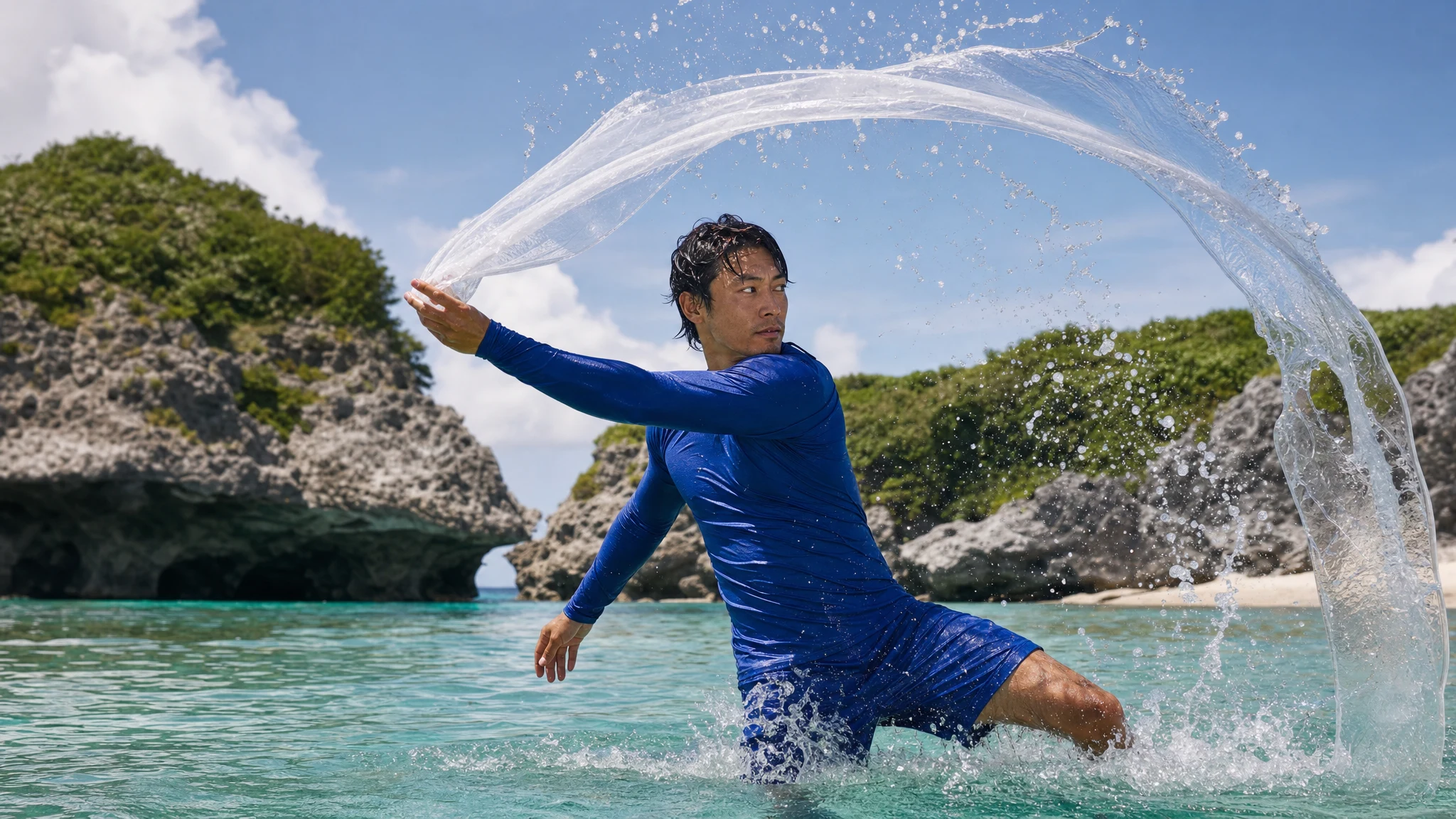 沖縄の水とコバルトブルー