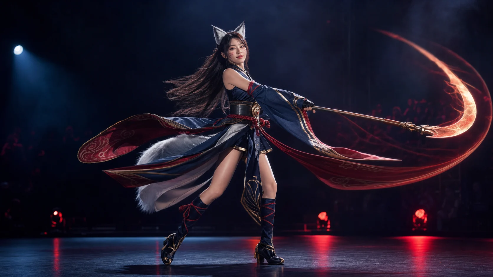 成人女性によるオリジナルのサイバーフォックス戦士の企画用ビジュアル